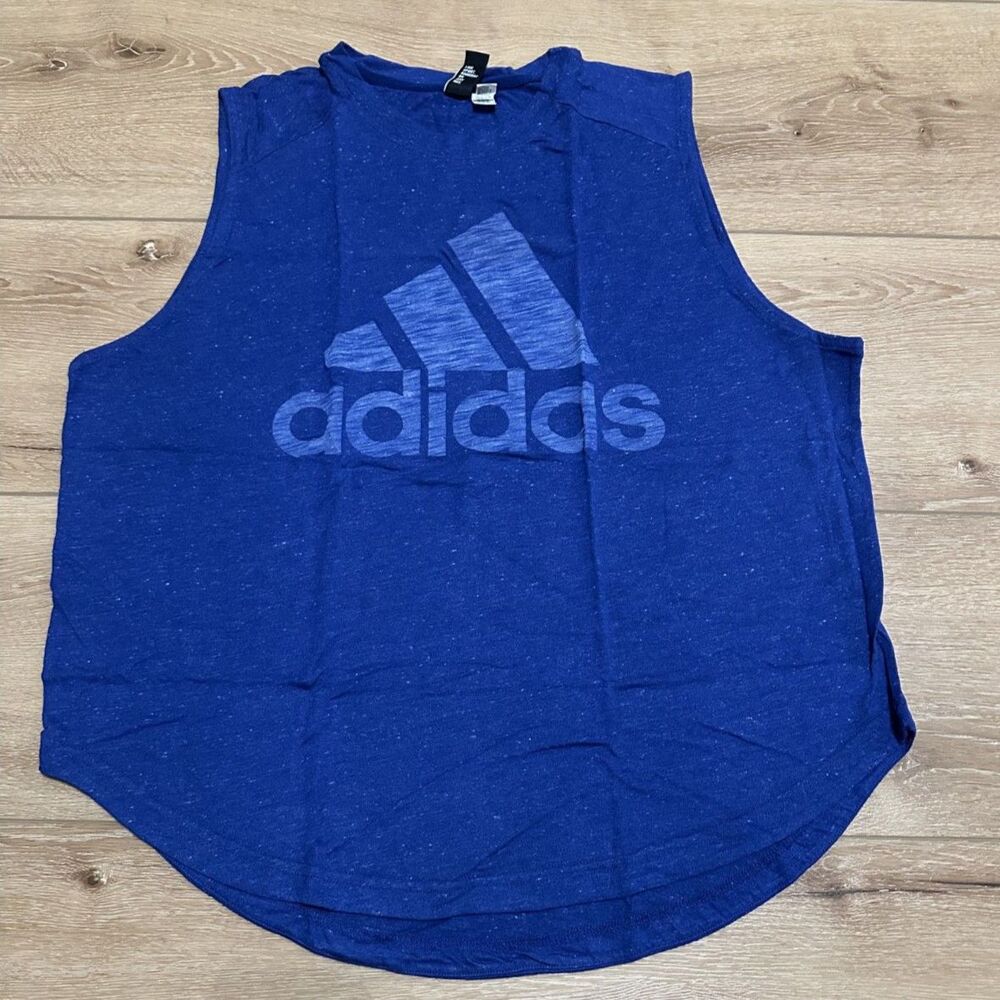 Women's Adidas Workout Tank Top Blue Size XL GUC!